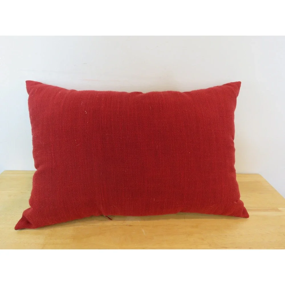 Pawty In The USA Patriotic Fourth of July Dog Lumbar Throw Pillow Navy Red